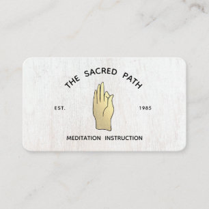 Carte De Visite Gold Gyan Mudra Méditation à la main Carré B