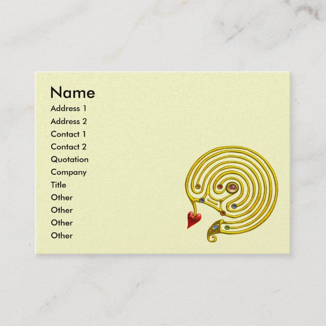 CARTE DE VISITE GOLD HYPER LABYRINTH (Devant)