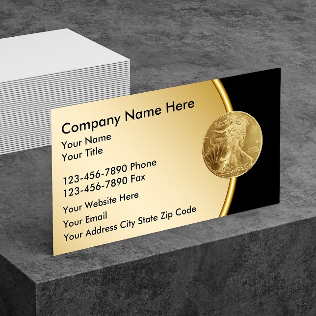 Carte De Visite Gold Investment Business Cards (Créateur téléchargé)
