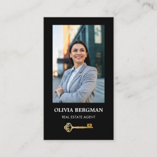 Carte De Visite Gold Key Professional Real Photo QR CODE