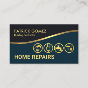Carte De Visite Gold Layer Waves Gold Handyman Outils