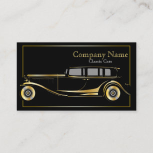 Carte de visite Gold Limo Classic Cars