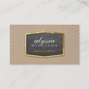Carte De Visite GOLD LOGO art déco élégant sunburst chic kraft