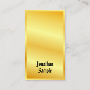 Carte De Visite Gold Look Elegant Modèle Classic Old Style Texte