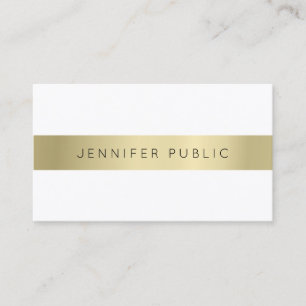 Carte De Visite Gold Look minimaliste moderne Plain Professional