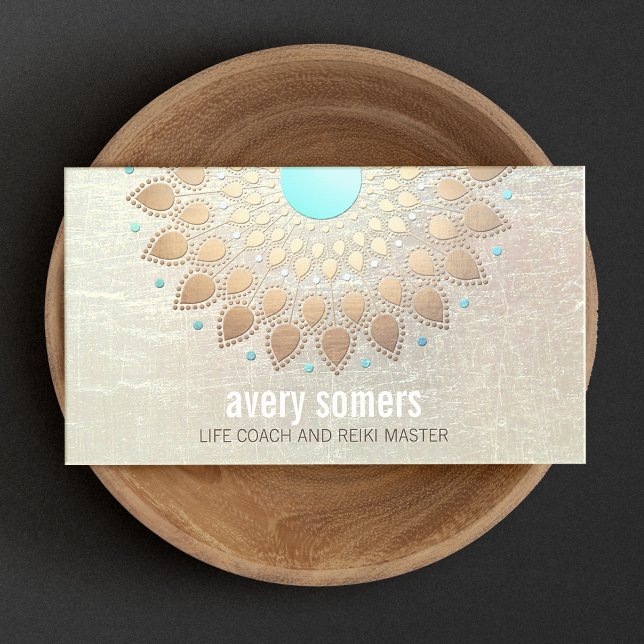 Carte De Visite Gold Lotus Yoga et méditation Enseignant Spa de sa (Créateur téléchargé)