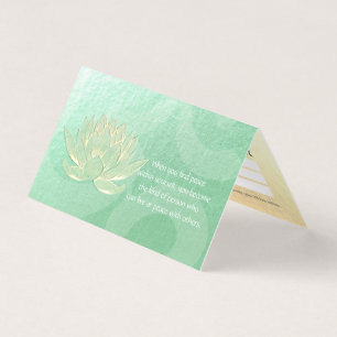 Carte De Visite Gold Lotus Yoga Meditation Instructeur Liste de pr