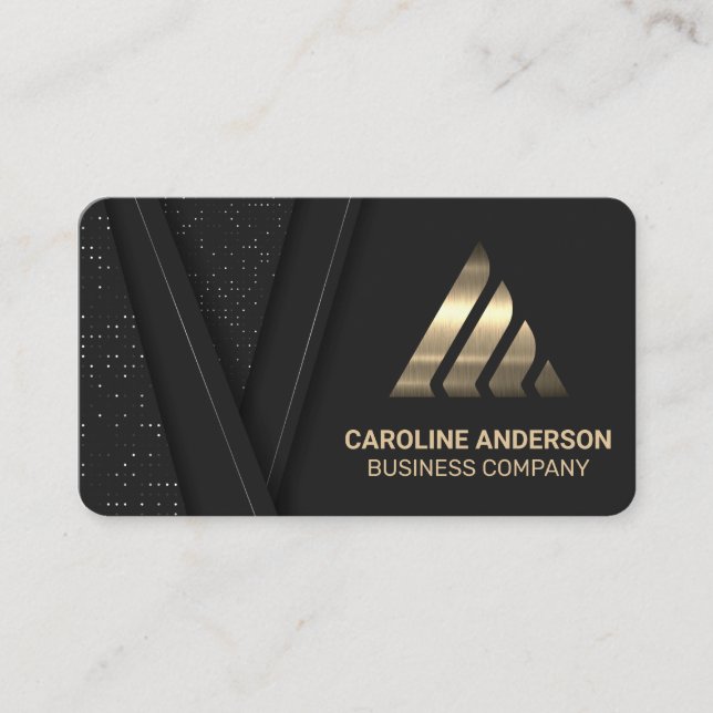 Carte De Visite Gold Metal Corporate Logo | Sleek (Devant)