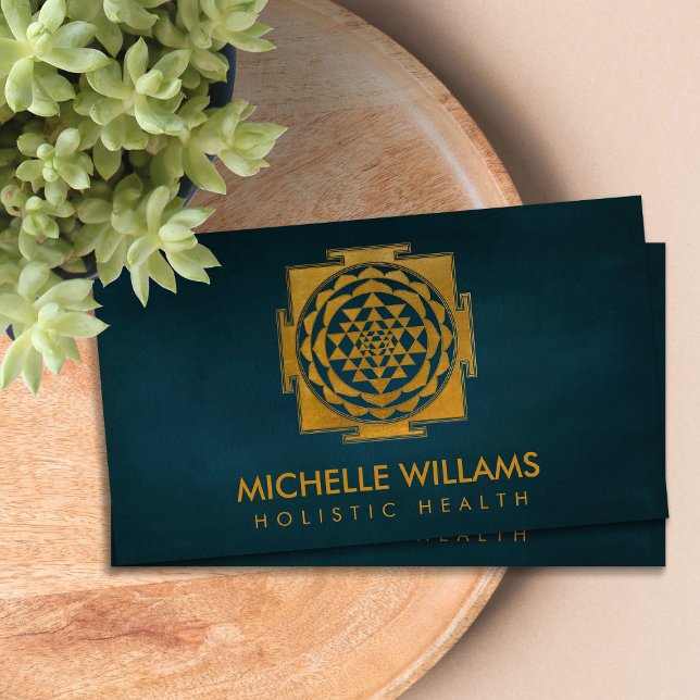 Carte De Visite Gold Metallic Sri Yantra / Sri Chakra Business (Créateur téléchargé)