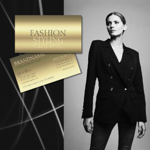 Carte De Visite Gold moderne de luxe police miroir professionnel