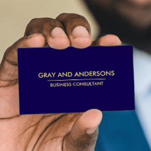CARTE DE VISITE GOLD NAVY SIMPLE MINIMAL PROFESSIONNEL PROFESSIONN