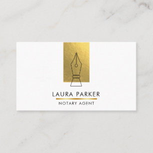 Carte de visite Gold Nib de l'agent de prêt de la