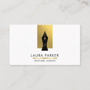 Carte de visite Gold Nib de l'agent de prêt de la