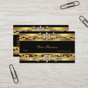 Carte De Visite Gold On Gold Black Elegant Classy Jewel 3