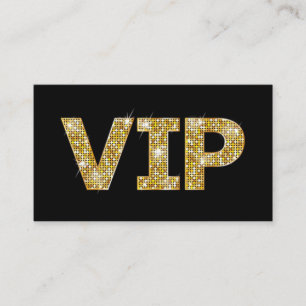 Carte De Visite Gold Parties scintillant VIP Business Consultant