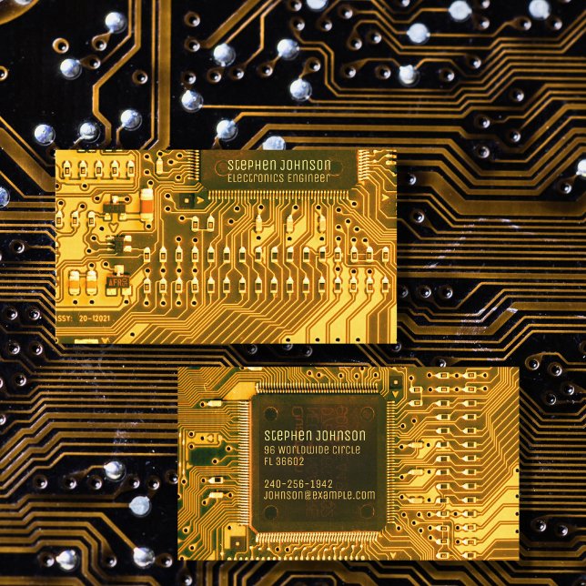 Carte De Visite Gold PCB, circuit imprimé - ingénierie technologiq (Créateur téléchargé)