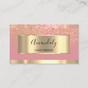 Carte De Visite Gold Professional Consulting Dusty Pink Parties sc