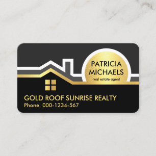 Carte De Visite Gold Roof Sunrise Border Realty