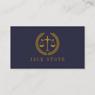 Carte De Visite Gold Scales of Justice Personalized Lawyer Gifts