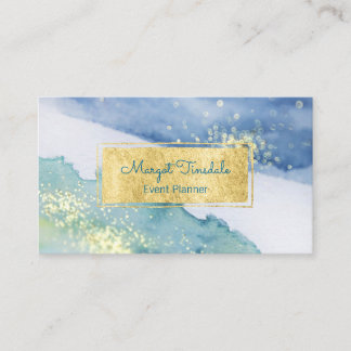 Carte de visite Gold Sparkel et Watercolor