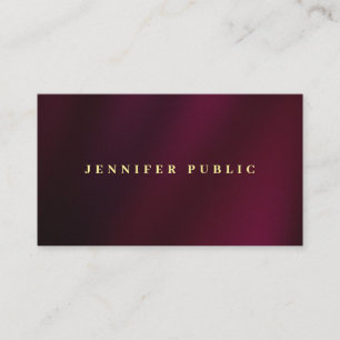 Carte De Visite Gold Text Professional Luxuriant Premium Linen