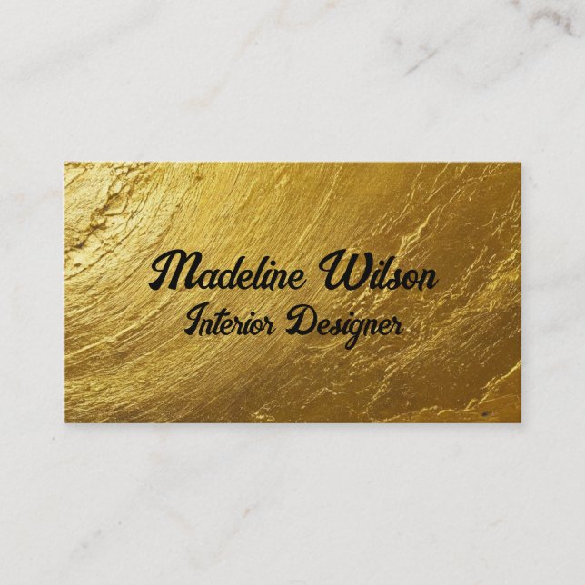Carte De Visite Gold Textured (Devant)
