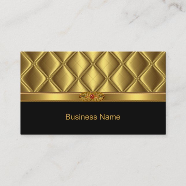 Carte de visite Gold Tile Trim Rouge Jewel (Devant)