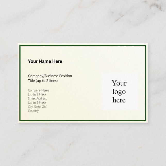 Carte De Visite Gold Tint Gradient & Hunter Logo Océanie (Devant)