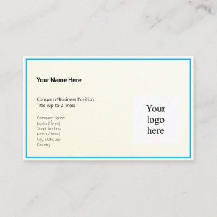 Carte De Visite Gold Tint Gradient & Sky Blue Logo Océanie