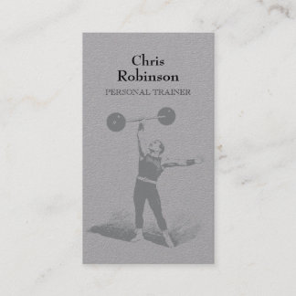 Carte de visite Gold Vintage Personal Trainer