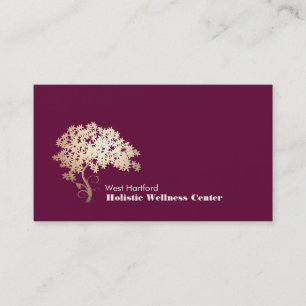 Carte De Visite Gold Zen Tree Santé holistique et alternative 1