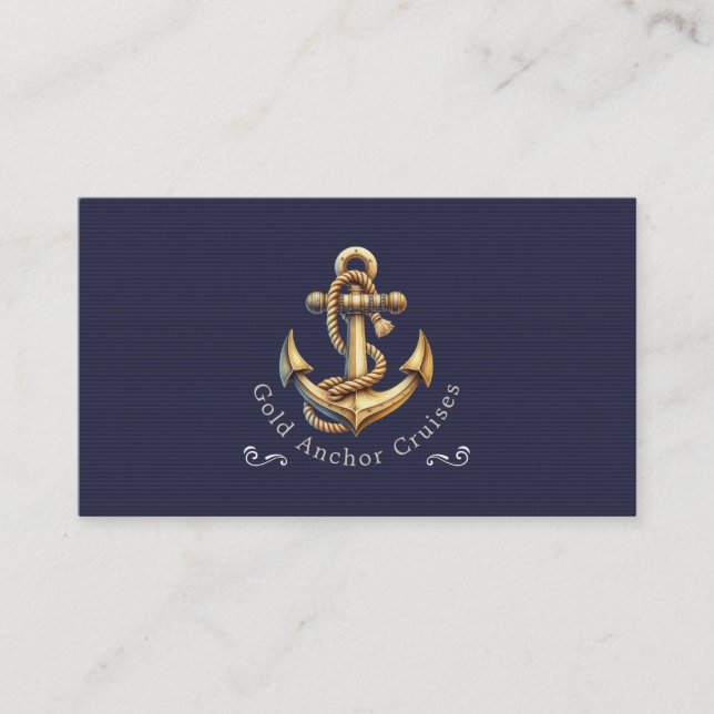 Carte De Visite Golden Anchor Business Card (Devant)