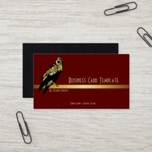 Carte de visite Golden Black Bird Raven