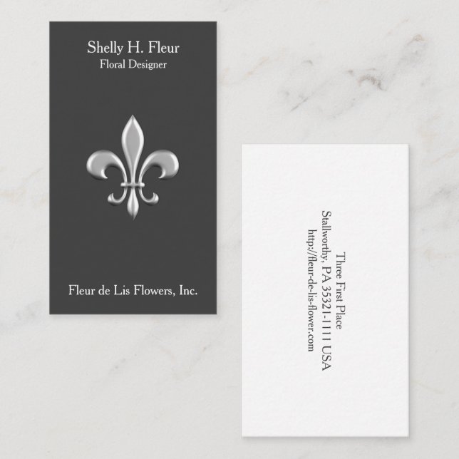 Carte de visite Golden Fleur De Lis (Devant / Derrière)