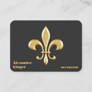 Carte De Visite Golden Fleur De Lis