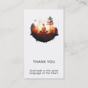 Carte De Visite Golden Gateway Méditation du coucher de soleil