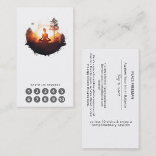 Carte De Visite Golden Gateway Méditation du coucher de soleil