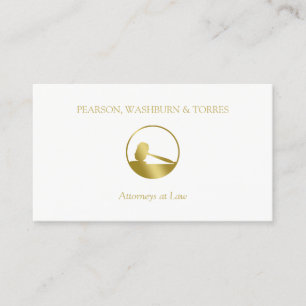 Carte De Visite Golden Gavel Icon Procureur de la loi