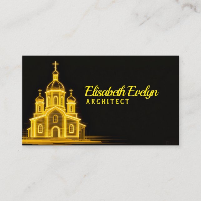 Carte De Visite Golden Glow of Faith: The Illuminated Church (Devant)