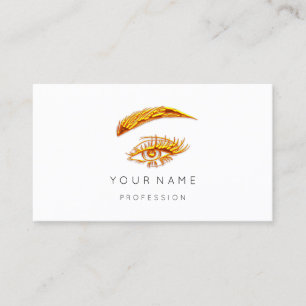 Carte De Visite Golden Lashes Bros logo maquillage Minimalisme bla