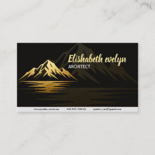 Carte De Visite Golden Peaks - Paysage Moderne O543
