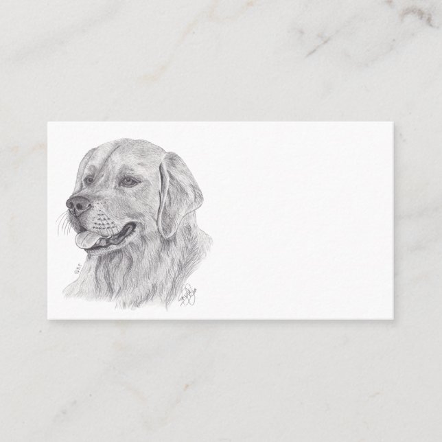 CARTE DE VISITE GOLDEN RETRIEVER (Devant)