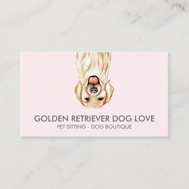 Carte De Visite Golden Retriever Chien (Devant)