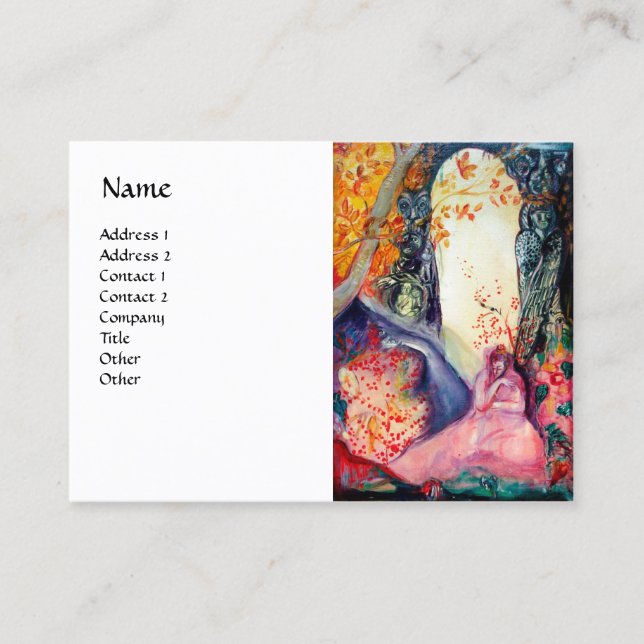 Carte De Visite GOLDEN RÊVE Yoga Méditation Jardin Zen Blanc (Devant)