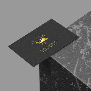 Carte De Visite Golden Skydiving Instructor Logo élégant Monogramm