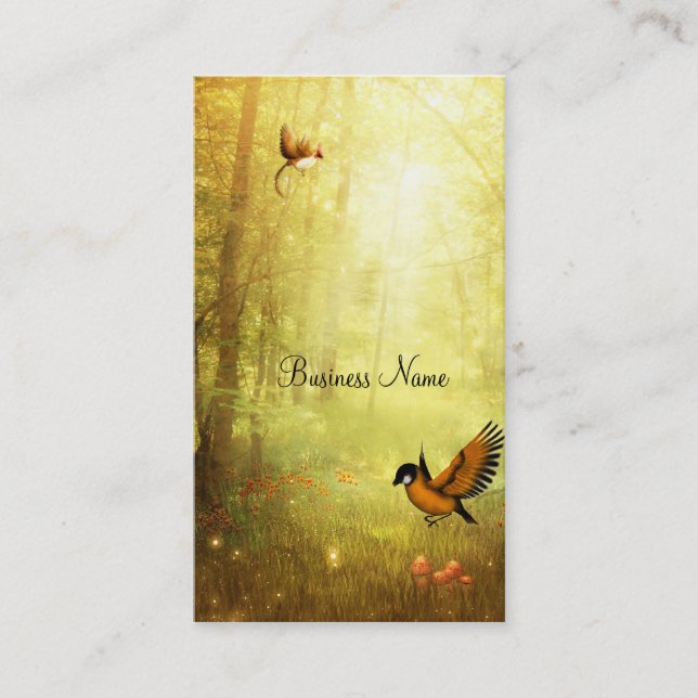 Carte de visite Golden Woodland Bird (Devant)