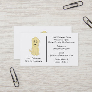 Carte De Visite Goldendoodle Chien Design Embarquement Kennels