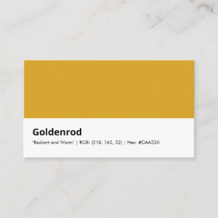 Carte De Visite Goldenrod "Radiant et chaud"