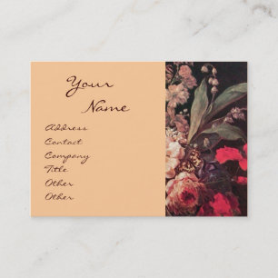 CARTE DE VISITE GOLDFINCH, ROSES ROSES ROSES ROSES ET BOUTEILLE