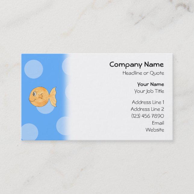 Carte De Visite Goldfish. (Devant)